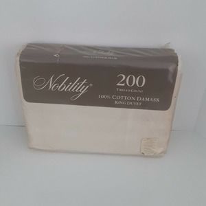 Vintage Nobility King Damask Duvet 104x88" Traditional Comfort